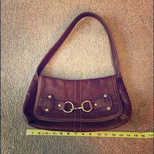 Small Coach bag with Brass hardware